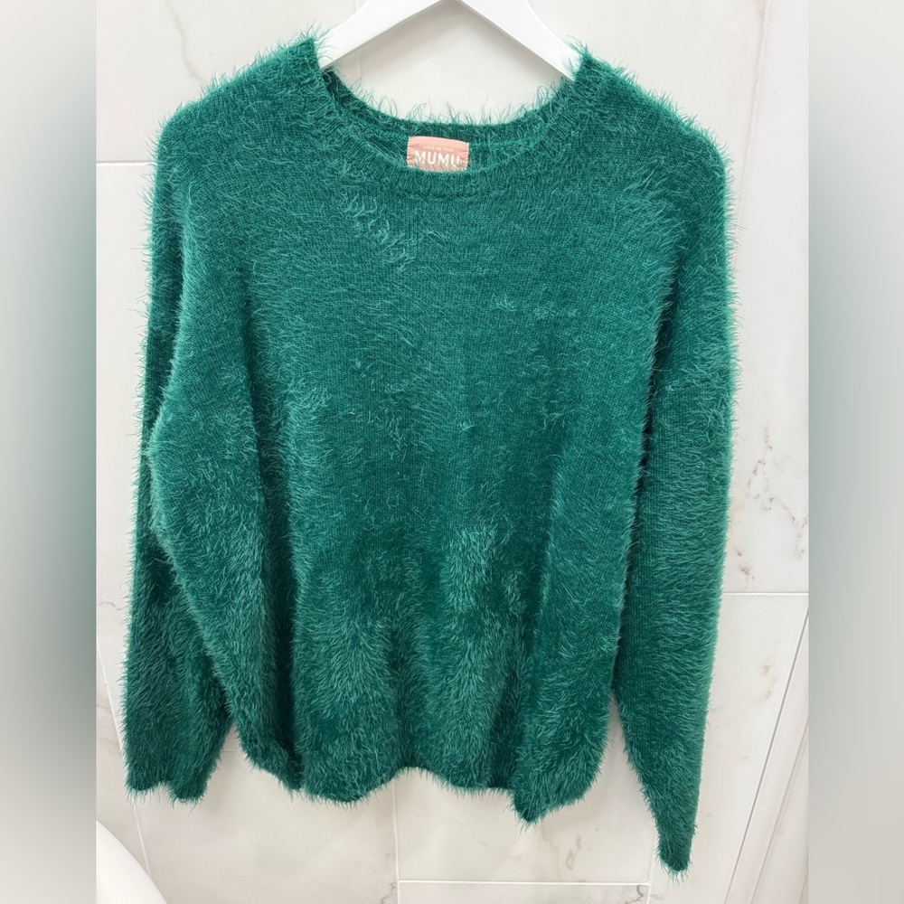 Show Me Your MuMu grewn Fuzzy Sweater